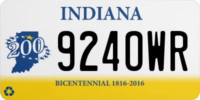 IN license plate 924OWR