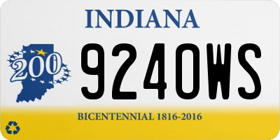 IN license plate 924OWS