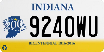 IN license plate 924OWU