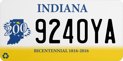 IN license plate 924OYA