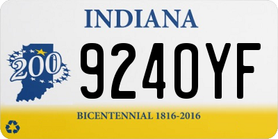IN license plate 924OYF