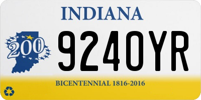 IN license plate 924OYR