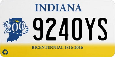 IN license plate 924OYS