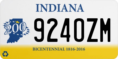 IN license plate 924OZM