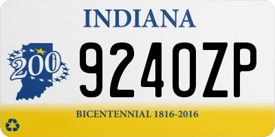 IN license plate 924OZP