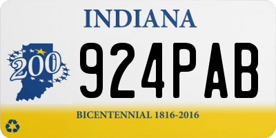 IN license plate 924PAB
