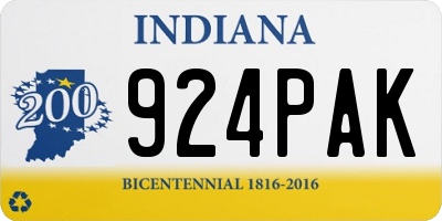 IN license plate 924PAK