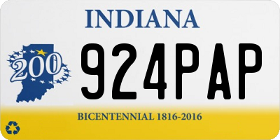 IN license plate 924PAP