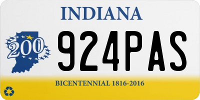 IN license plate 924PAS