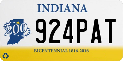 IN license plate 924PAT
