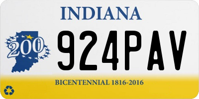 IN license plate 924PAV