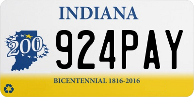 IN license plate 924PAY