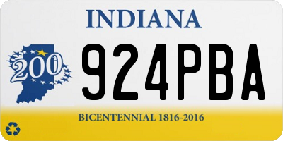 IN license plate 924PBA