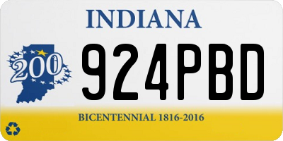 IN license plate 924PBD