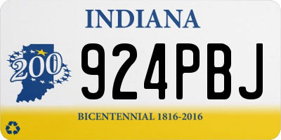 IN license plate 924PBJ