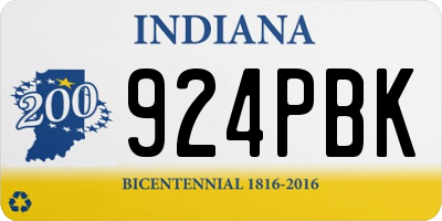 IN license plate 924PBK