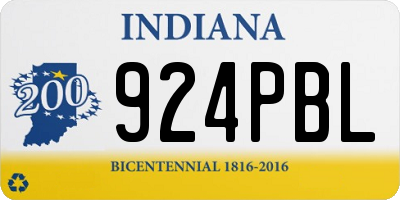 IN license plate 924PBL