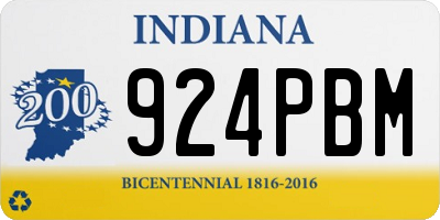 IN license plate 924PBM