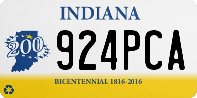 IN license plate 924PCA