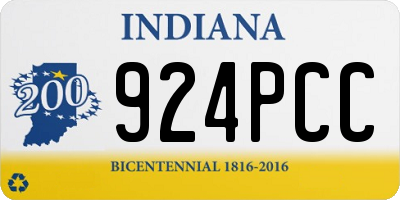 IN license plate 924PCC