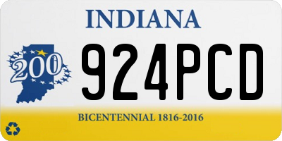 IN license plate 924PCD