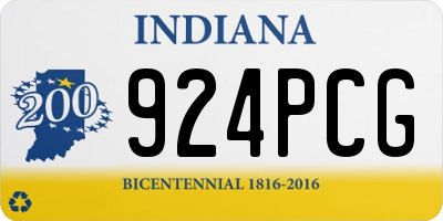 IN license plate 924PCG