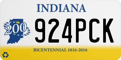 IN license plate 924PCK