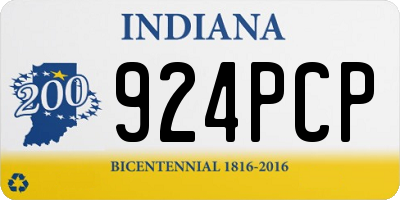 IN license plate 924PCP