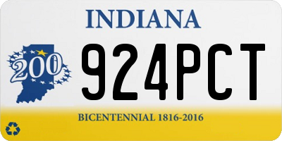 IN license plate 924PCT