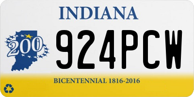 IN license plate 924PCW