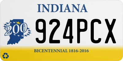 IN license plate 924PCX