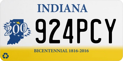 IN license plate 924PCY