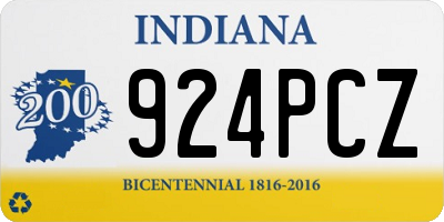 IN license plate 924PCZ