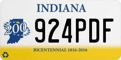 IN license plate 924PDF