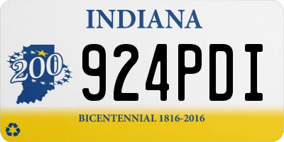IN license plate 924PDI