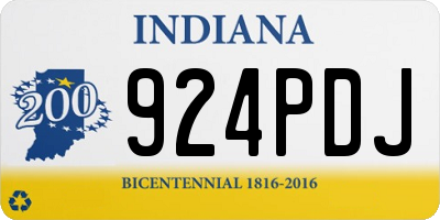IN license plate 924PDJ