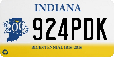 IN license plate 924PDK