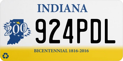 IN license plate 924PDL