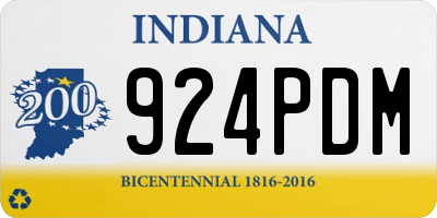 IN license plate 924PDM