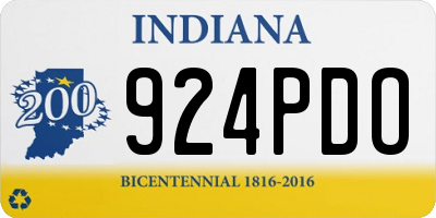 IN license plate 924PDO