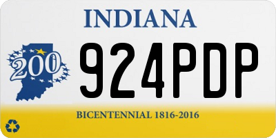 IN license plate 924PDP