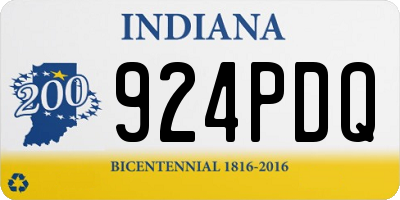 IN license plate 924PDQ