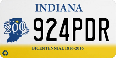 IN license plate 924PDR