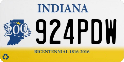 IN license plate 924PDW