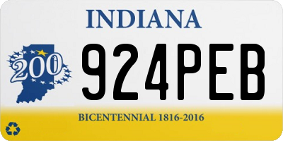 IN license plate 924PEB