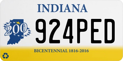IN license plate 924PED