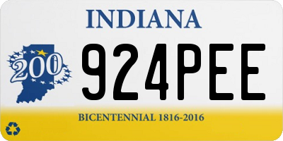IN license plate 924PEE