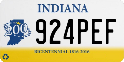 IN license plate 924PEF