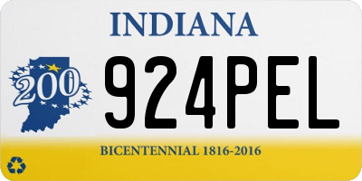 IN license plate 924PEL
