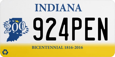 IN license plate 924PEN